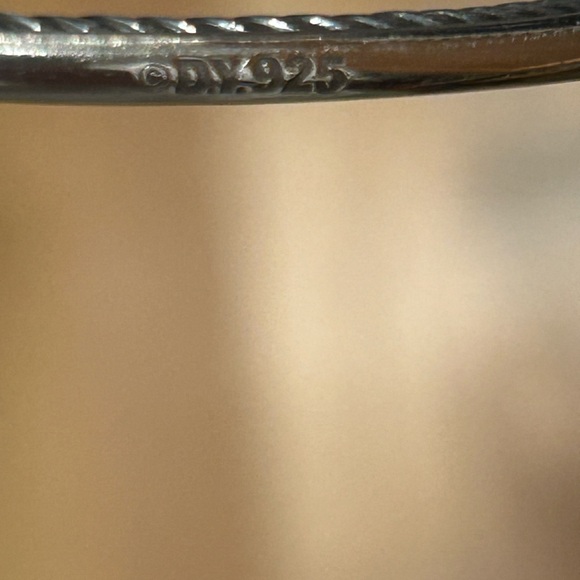 David Yurman Silver Bracelet with Diamond Detail - Picture 7 of 10